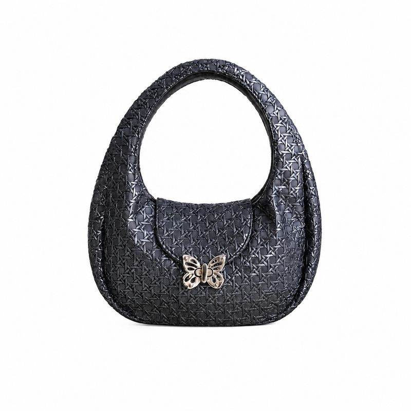 Design Handtasche / Umhängetasche schwarz aus Kunstleder