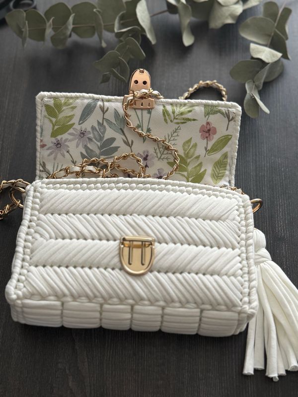 Design Handtasche / Umhängetasche weiß