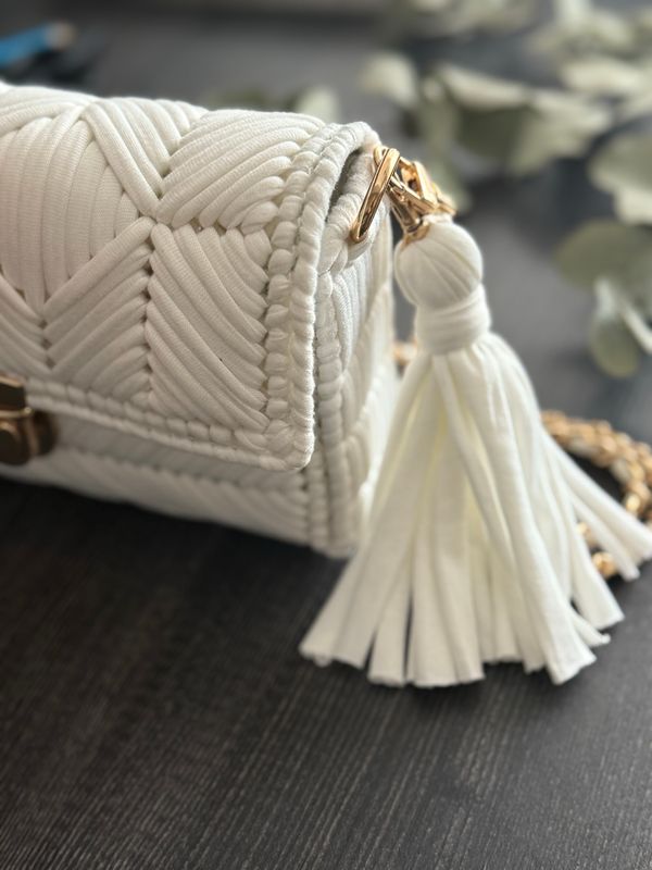 Design Handtasche / Umhängetasche weiß