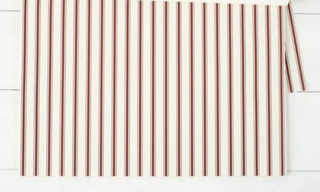 Hester And Cook Red Ribbon Stripe Placemat