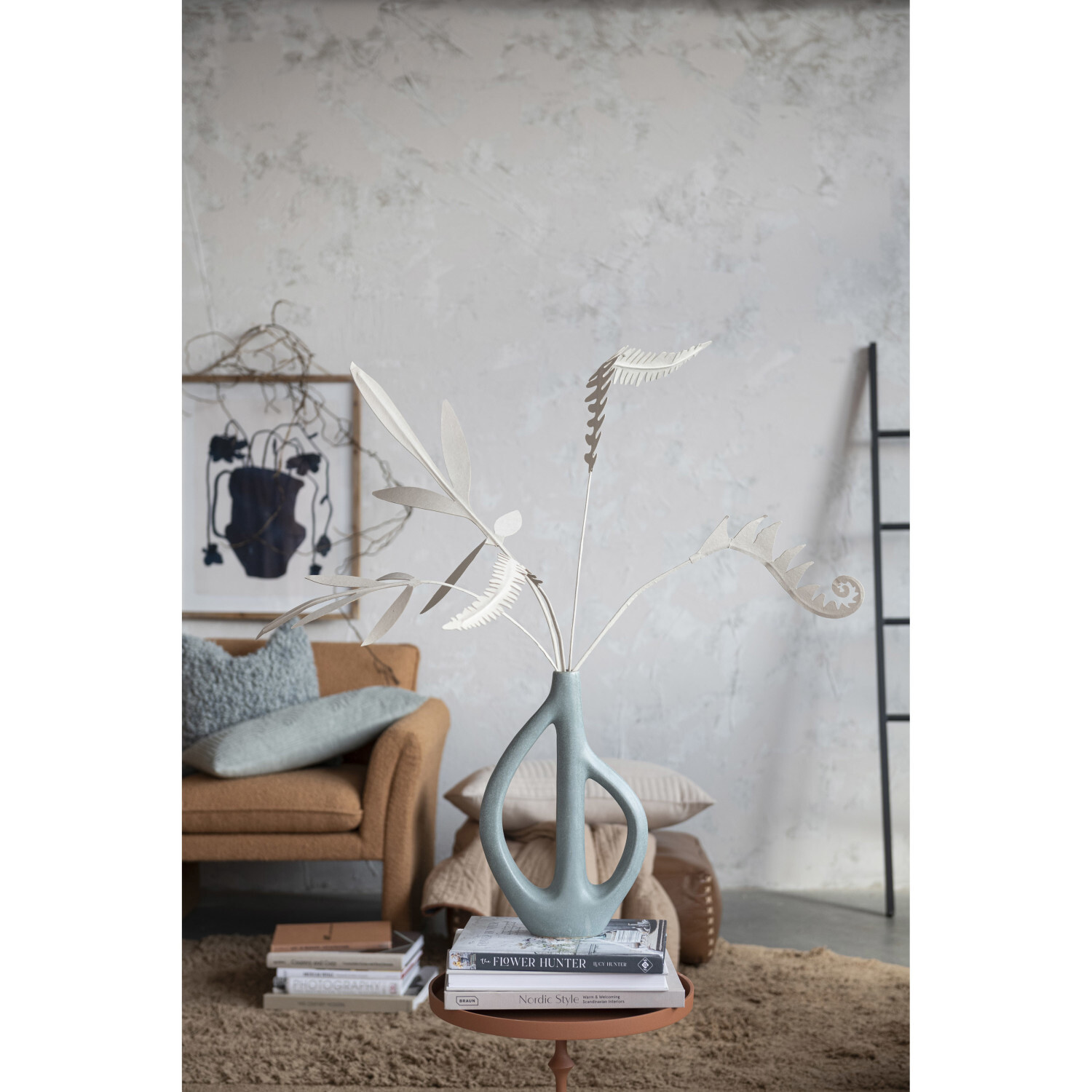 Bloomingville Matte Blue Vase