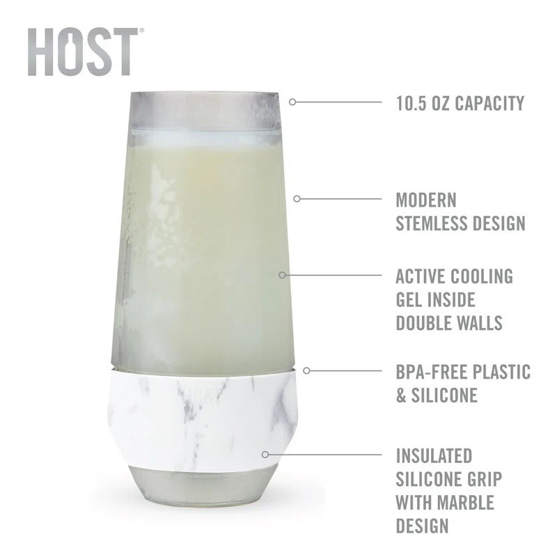 True Brands Champagne Freeze Cooling Cup