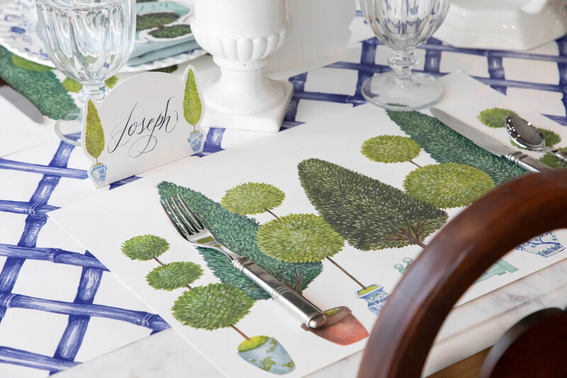 Hester &amp; Cook Blue Lattice Runner