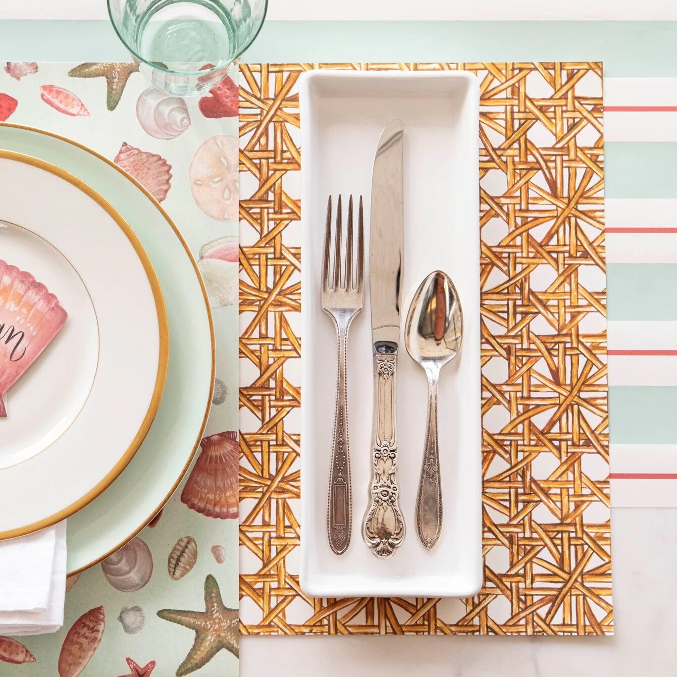 Hester &amp; Cook Rattan Weave Placemat