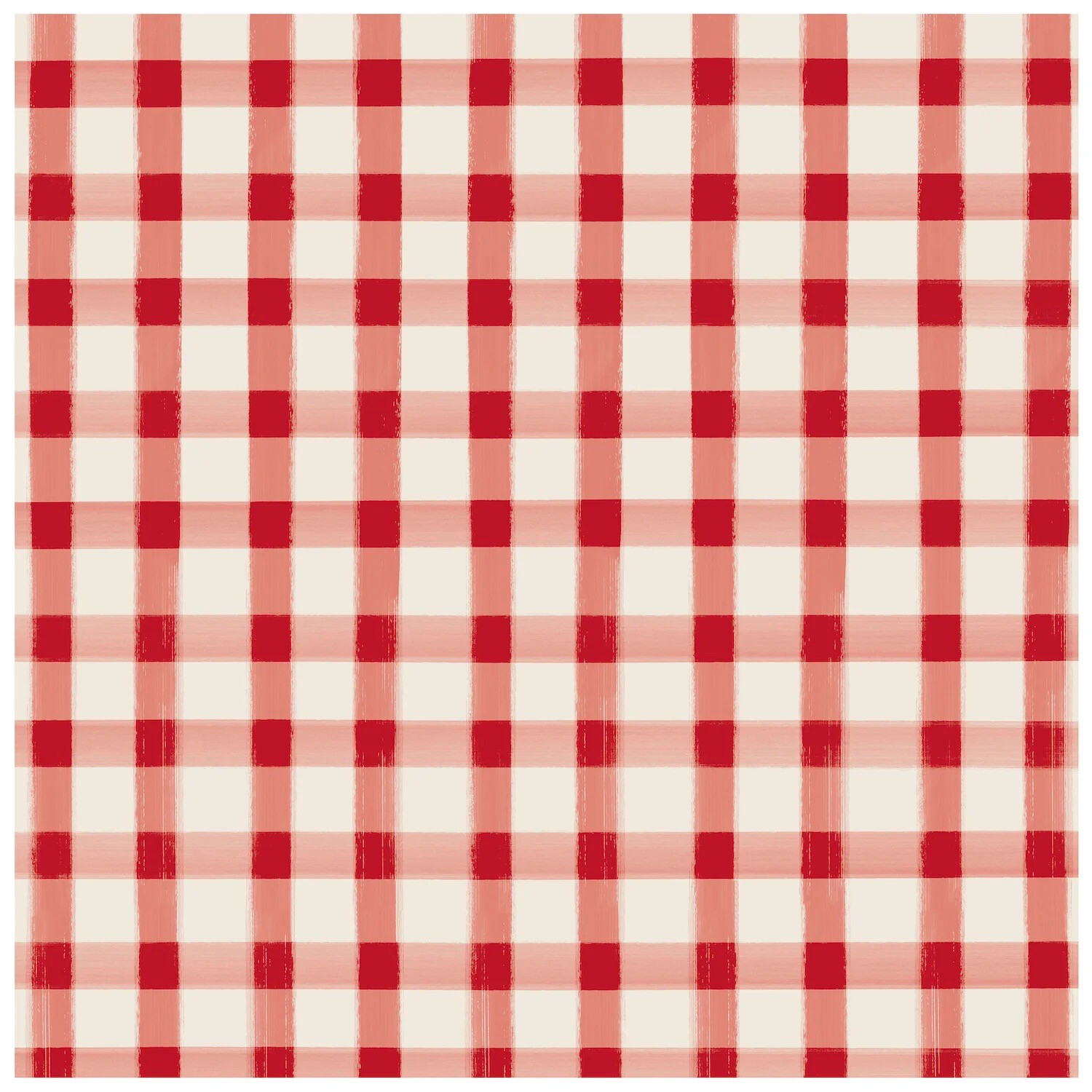 Hester &amp; Cook Red Painted Check Napkins