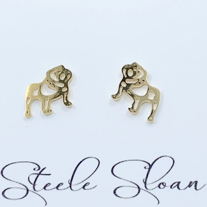 Bulldog Earrings