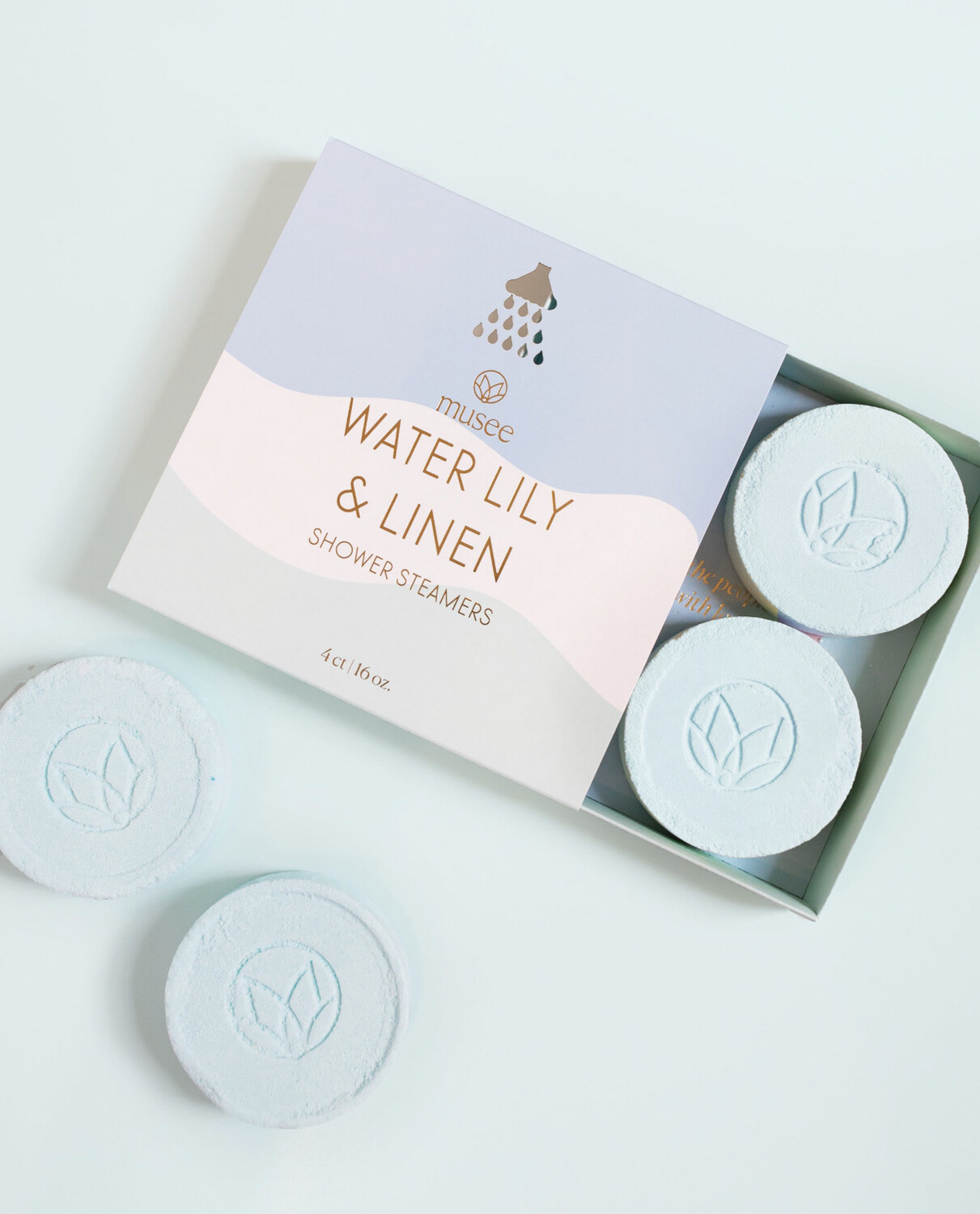 Musee Water Lily &amp; Linen Shower Steamers