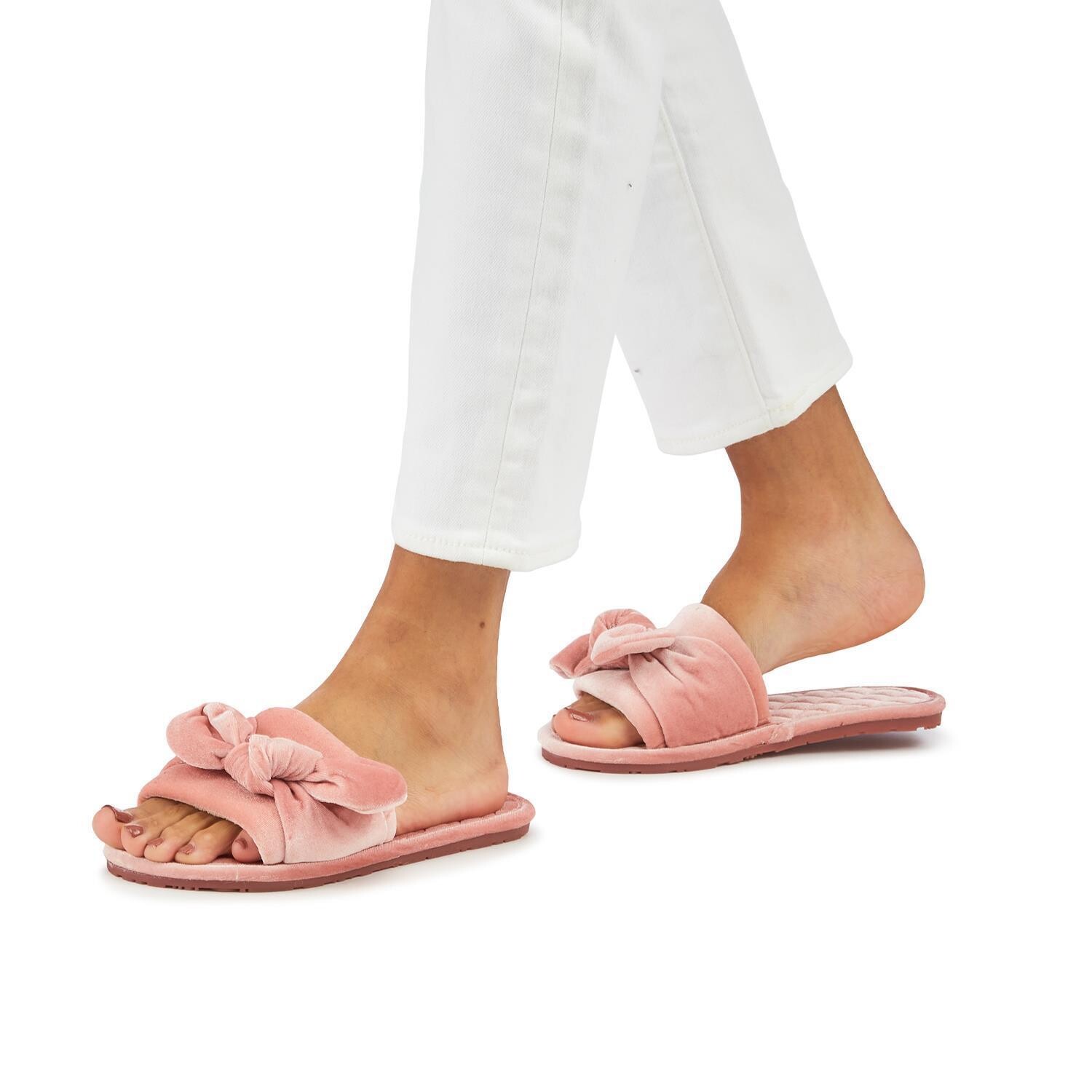 Two&#39;s Co Velvet Bow Slipper