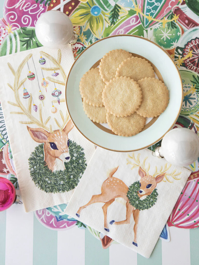 Hester &amp; Cook Reindeer Guest Napkin