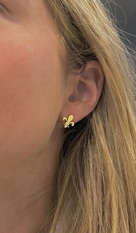 Steele Sloan Fleur De Lis Gold Earring