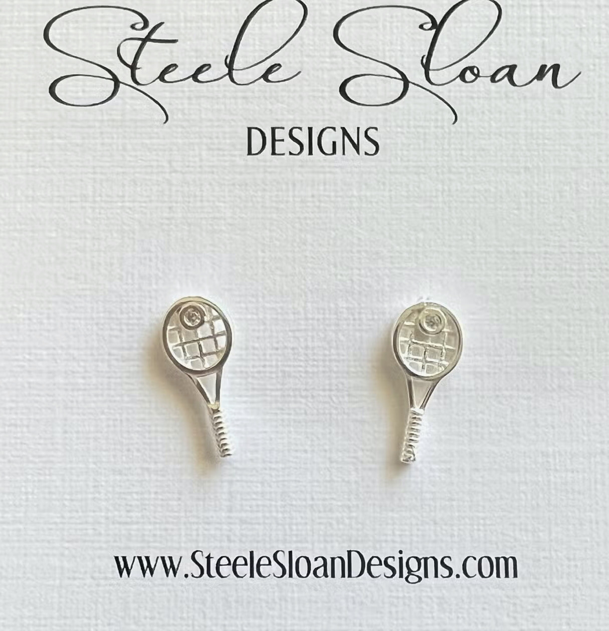 Steele Sloan Tennis Racket Earrings