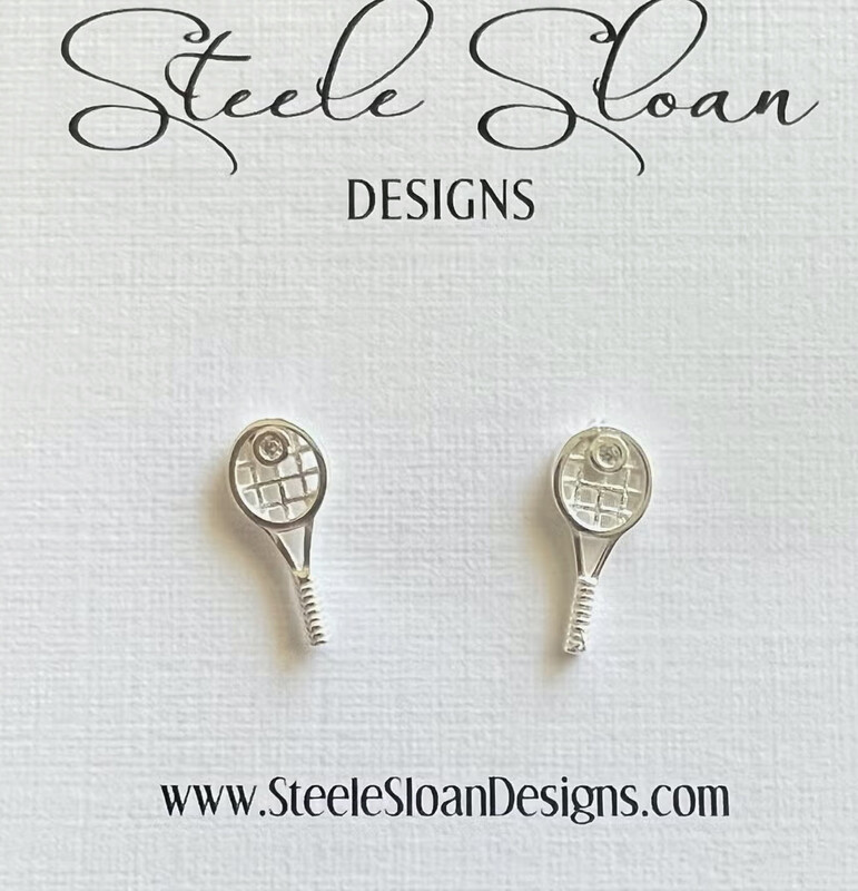 Steele Sloan Tennis Racket Earrings
