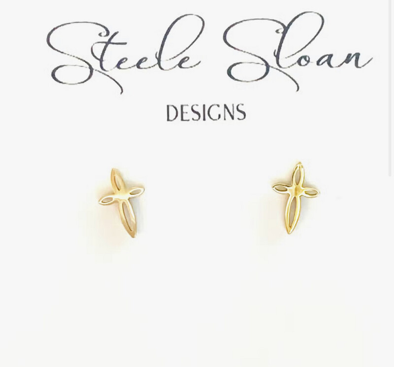 Steele Sloan Cross Earrings