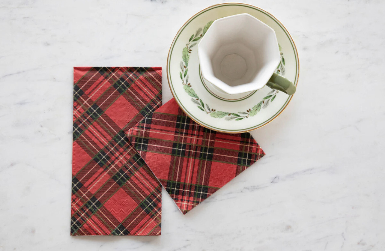 H&amp;C  Red Plaid Guest Npkn