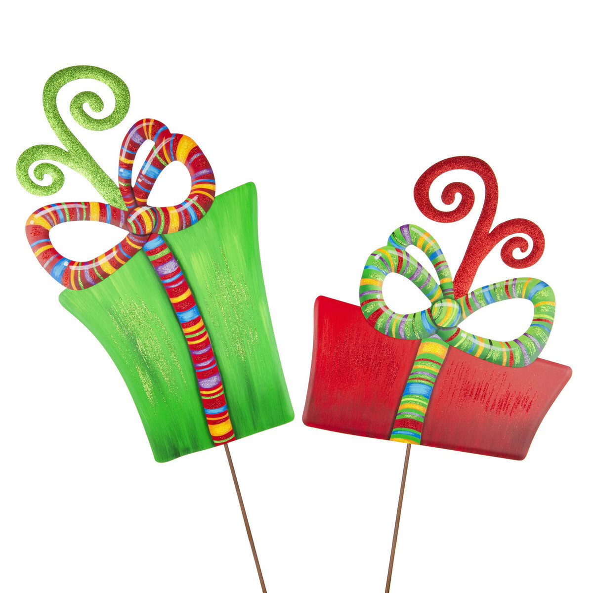 RT Merry &amp; Bright Gift Boxes Yard Set Of 2