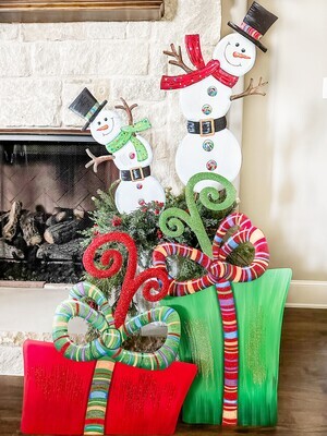 RT Merry &amp; Bright Gift Boxes Yard Set Of 2