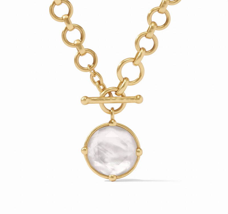 Julie Vos Honeybee Demi Necklace Iridescent Clear Cyrstal Os