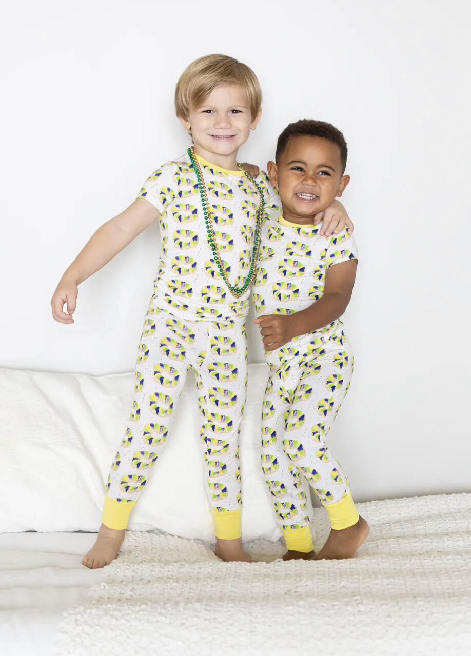 Sweet Bay Mardi Gras King Cake Two Piece Pajama Set