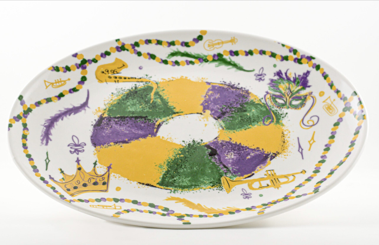 Parish Line King Cake Platter