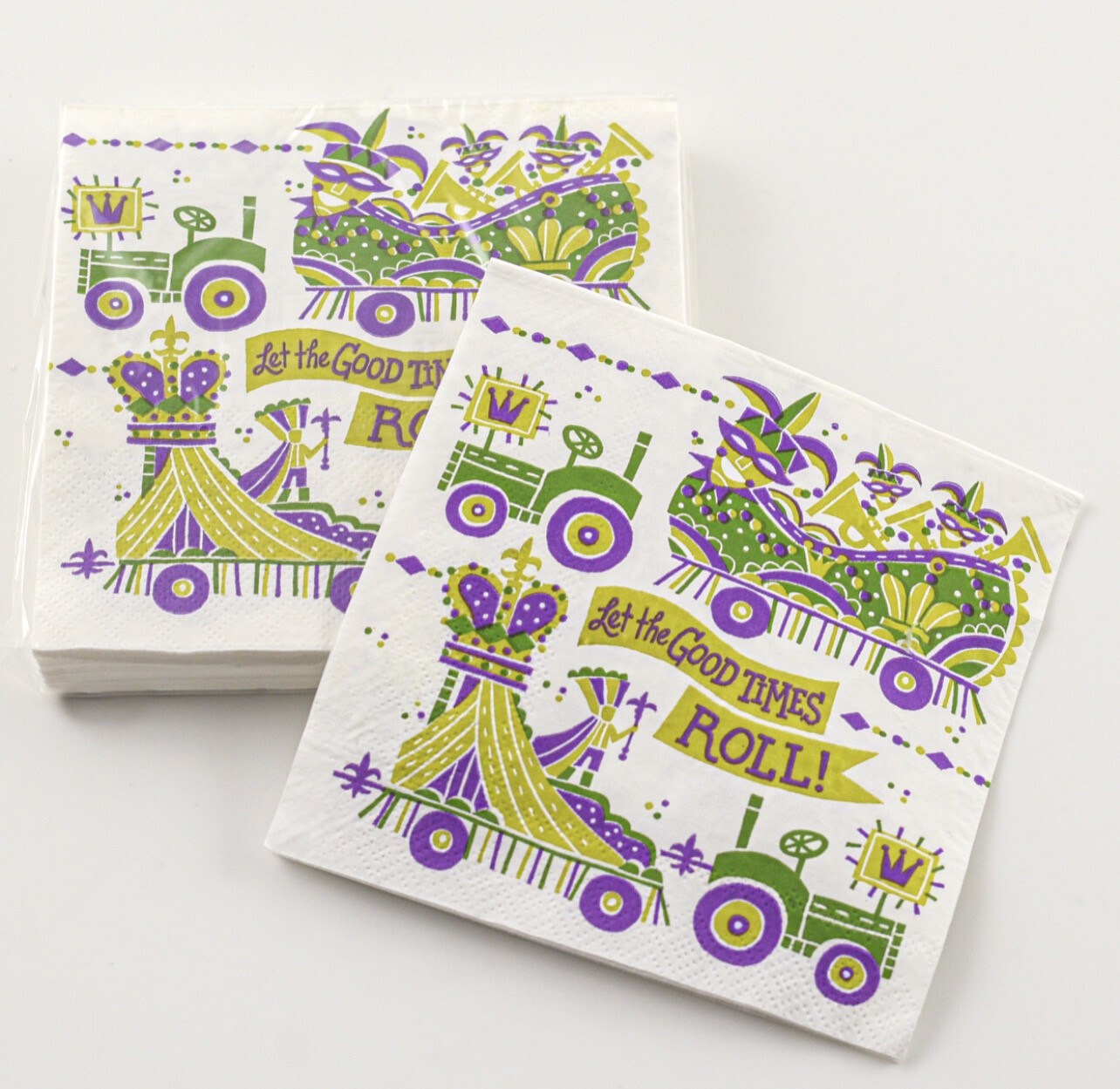 Parish Line Mardi Gras Mask Napkins