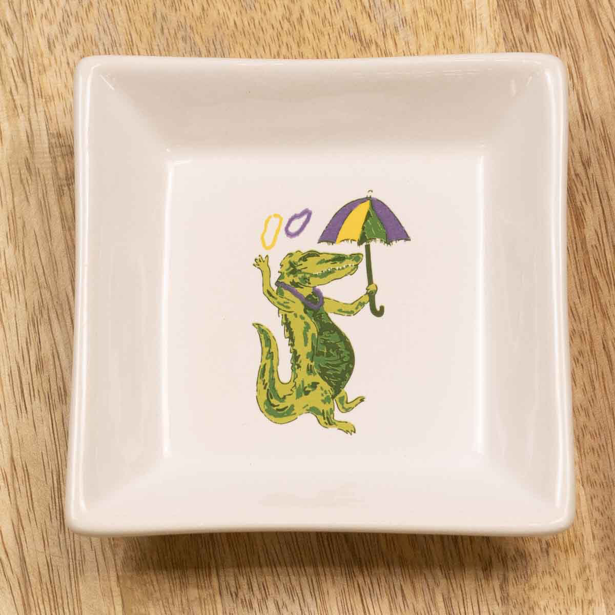 Royal Standard Mardi Gras Gator Trinket Dish