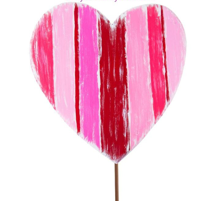 R T Messy Striped Hearts