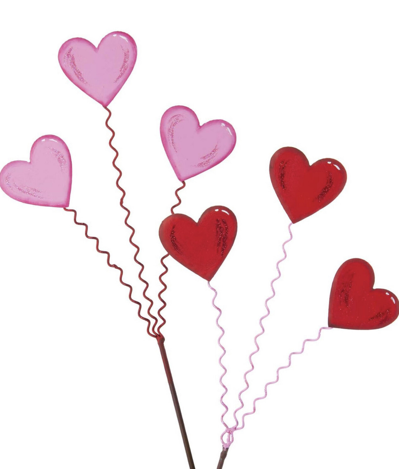 R T Red &amp; Pink Heart Trio Stakes