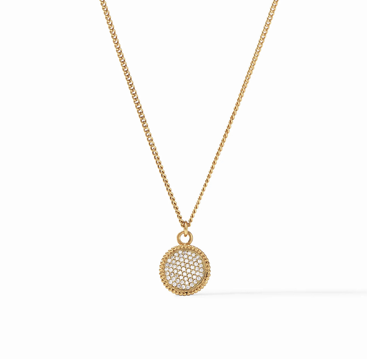 Julie Vos Fleur-de-Lis  Solitaire Necklace Cubic Zirconia- Os