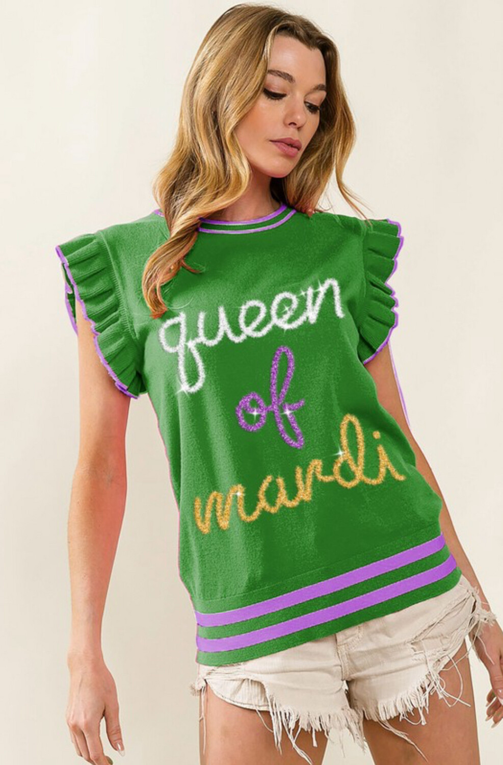 Vanilla Monkey Queen Of MG Sleeveless Knit Top