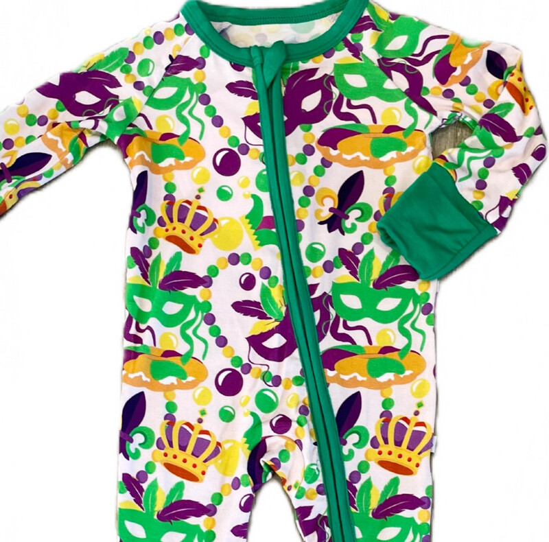 My Hometown Baby Mardi Gras Zippy