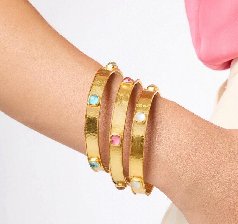 Julie Vos Catalina Stone Bangle Pink