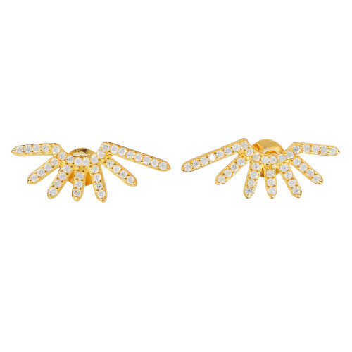 Elyssa Bass Designs Sunshine Studs w/pave Cz E 891