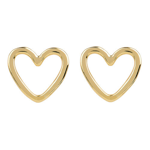 Elyssa Bass Designs Gold Open Heart Studs E341