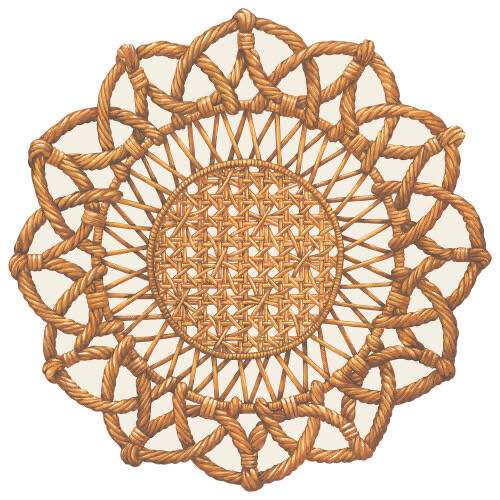 H&amp;C Die Cut Rattan Weave Placemat