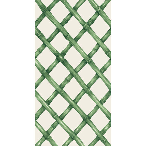 H&amp;C Green Lattice Guest Napkin Pack of 16