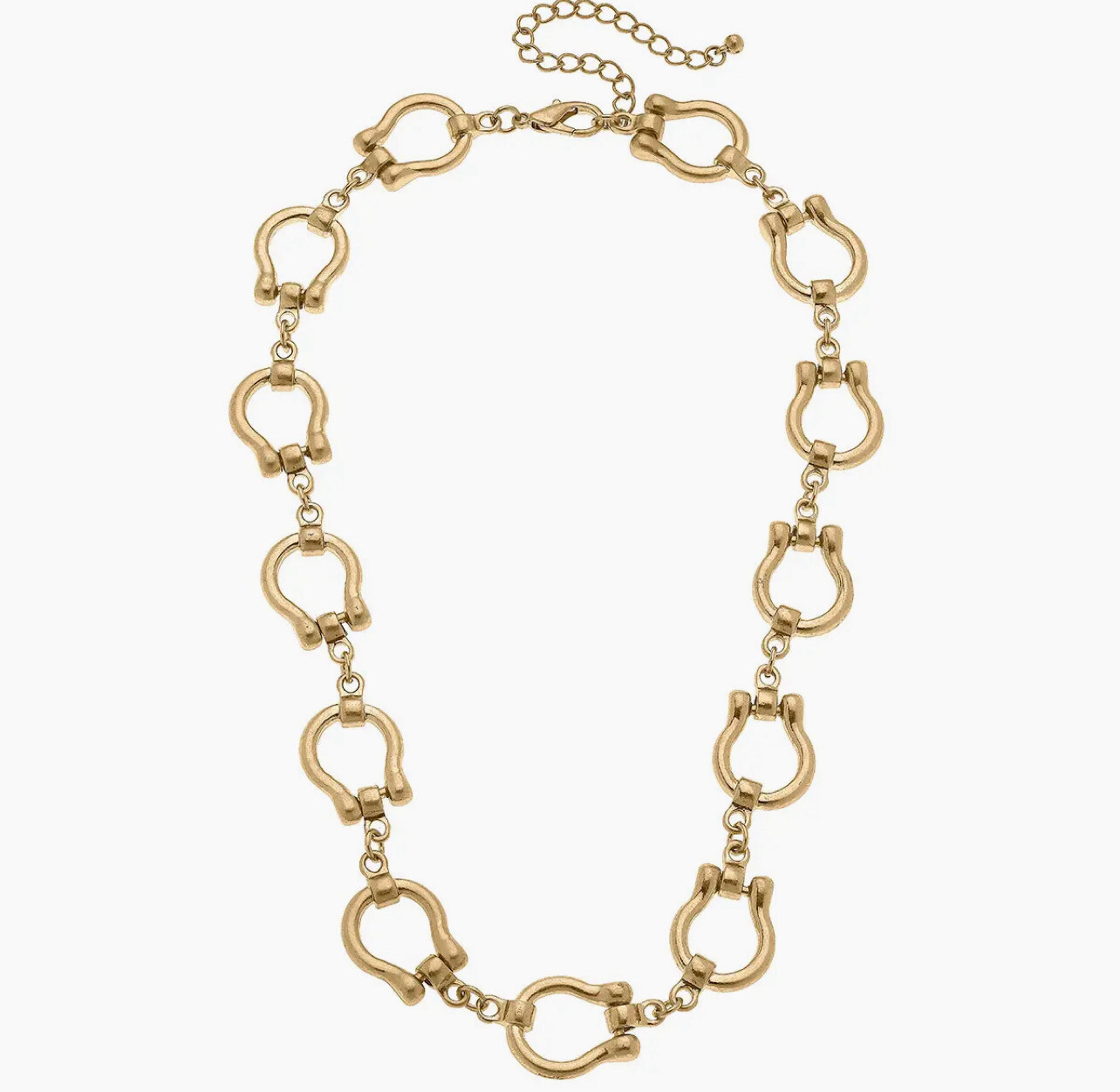 Canvas Trigger Horsebit Linked Necklace