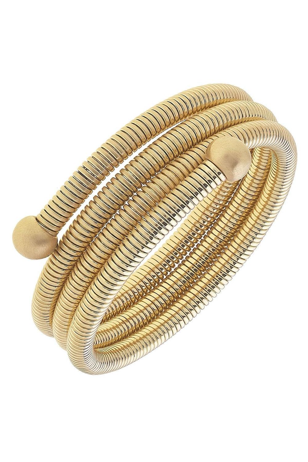Canvas Mercer Coiled  Bangle Satin Gold