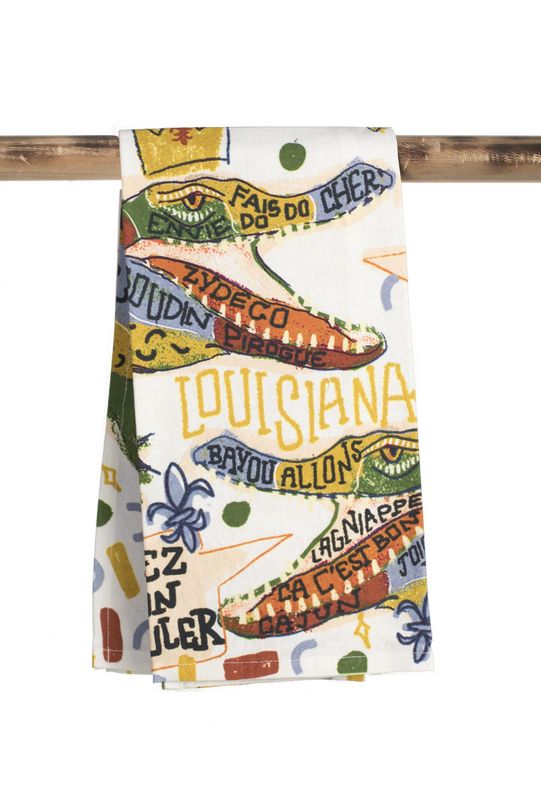 PL Tea Towel Alligator Words