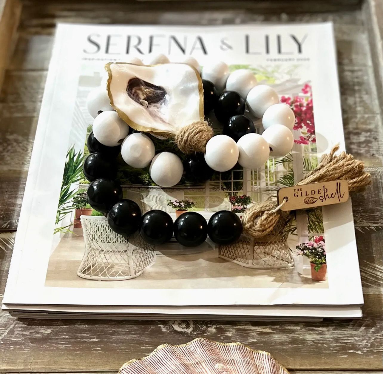 TGS Blessing Beads-Boho Blk\Wht w Oyster
