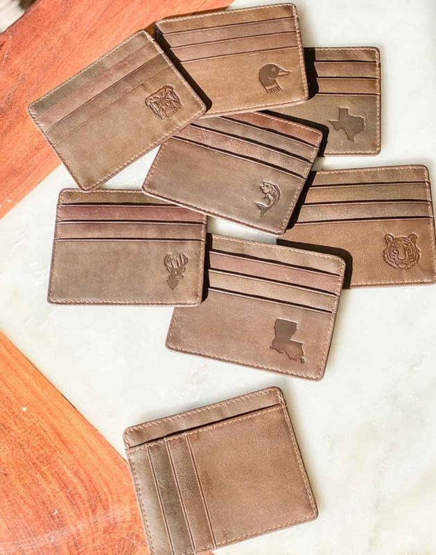 RS Leather Embossed Slim Wallet