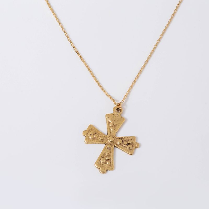Coastal Grit Cross Necklace