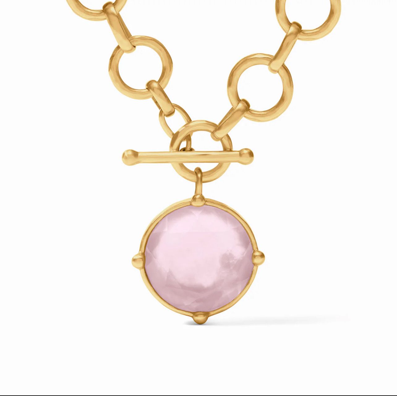 Julie Vos Honeybee Statement Necklace Peony Pink