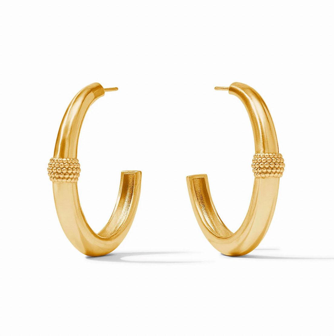 Beaded Station Hoop Large