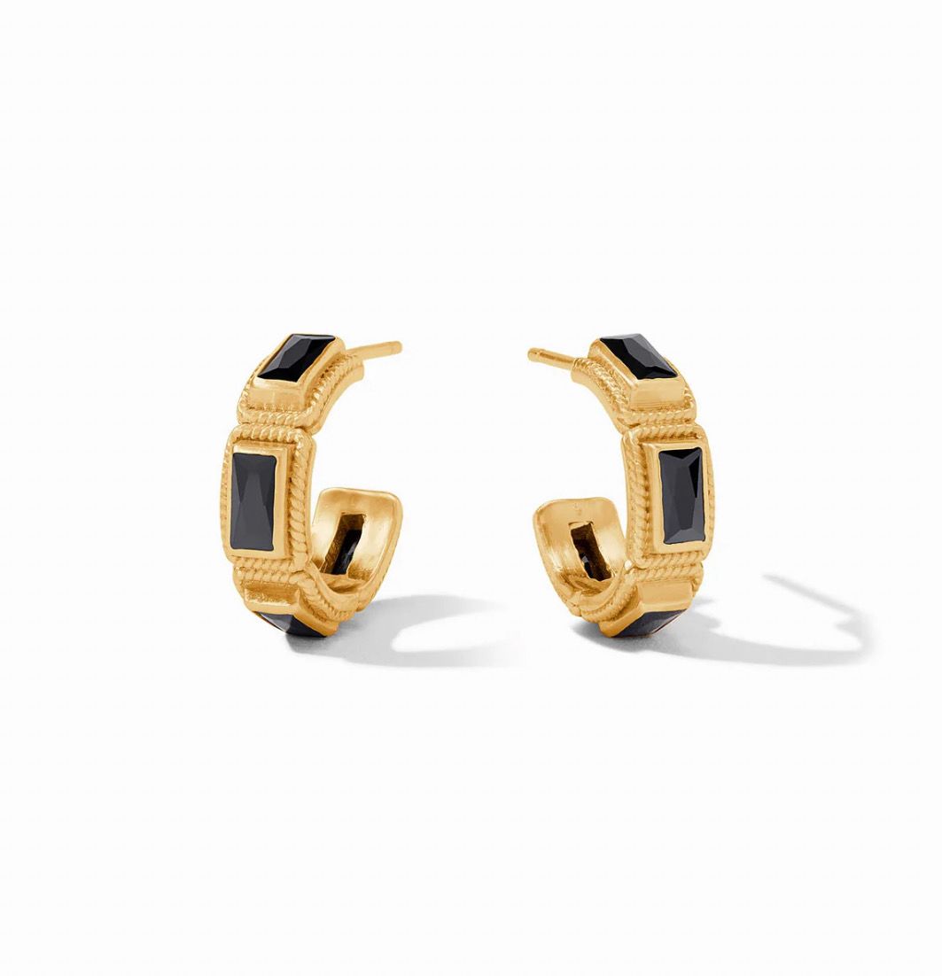 Julie Vos Baguette Hoop Obsidian Blk