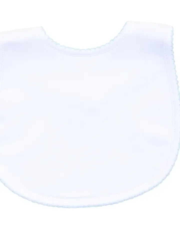Magnolia Baby Bib Blue Trim