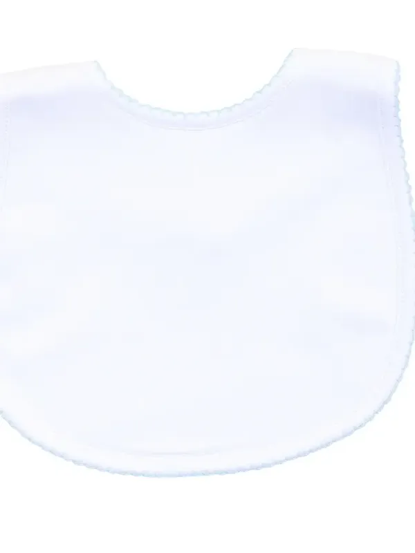 Magnolia Baby Bib Blue Trim