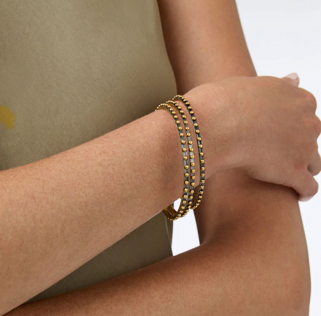 Julie Vos Soho Bangle Mixed Metal Large