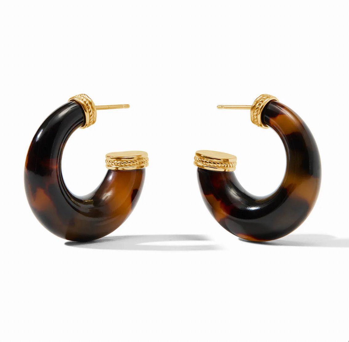 Julie Vos Madison Statement Hoop Tortioiseshell Med.