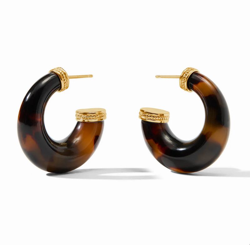 Julie Vos Madison Statement Hoop Tortioiseshell Med.