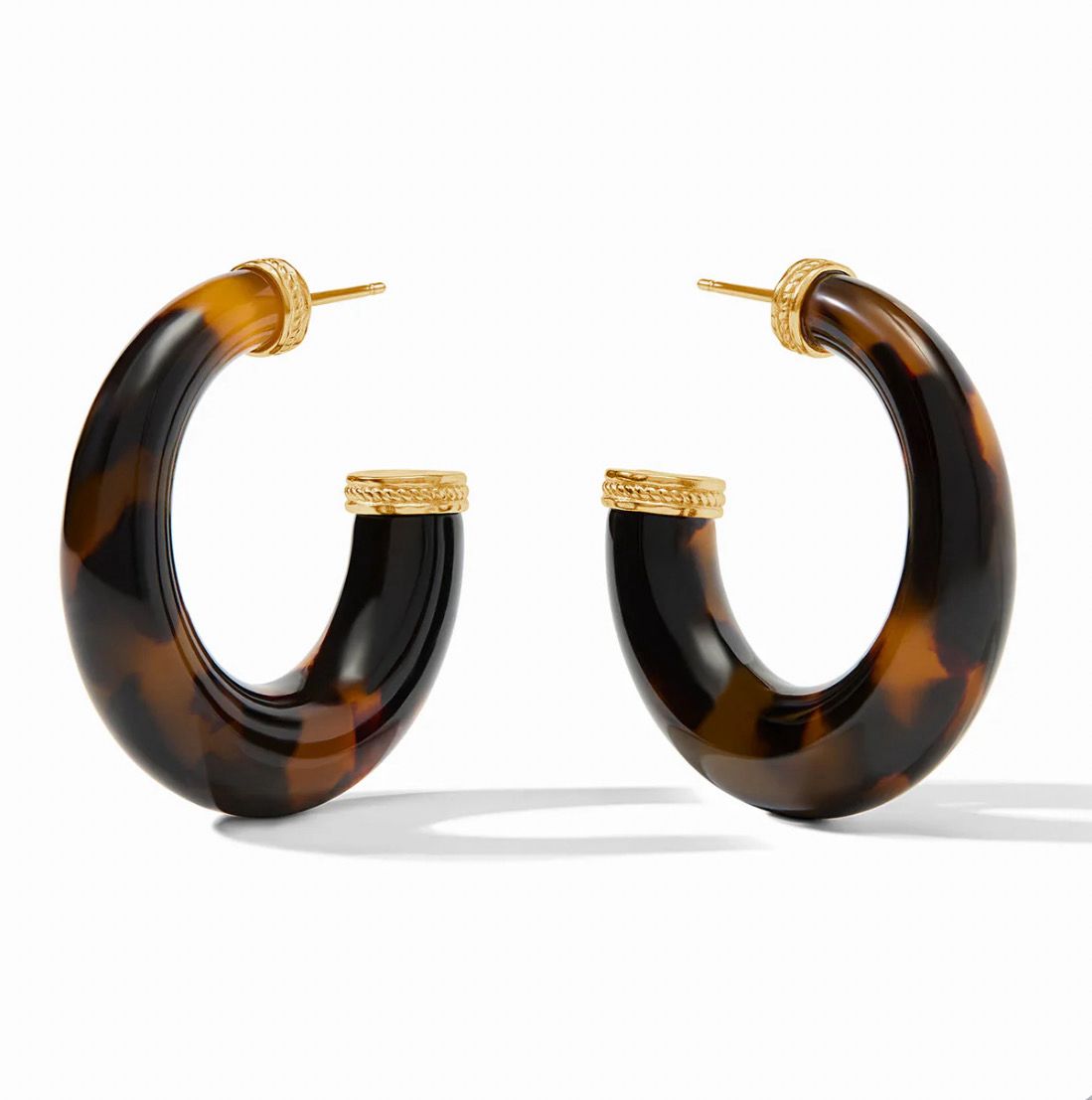 Julie Vos Madison Statement Hoop Tortioiseshell Lrg